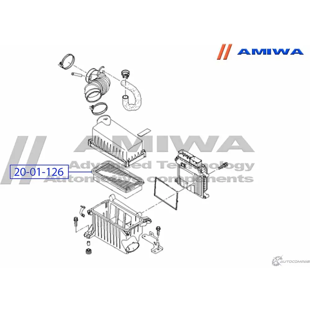 Воздушный фильтр microfix AMIWA PC7QI 1422491365 4HGLMY 8 20-01-126 изображение 1