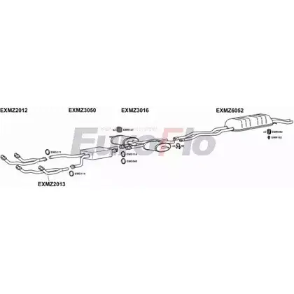 Система выпуска ОГ EUROFLO MZ50050 2015 0 B7HMSV XP1AK3 4366108 изображение 0