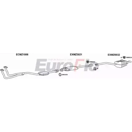 Система выпуска ОГ EUROFLO BCZ16 MZC1818 2001A 4366246 ANRA 9BQ изображение 0