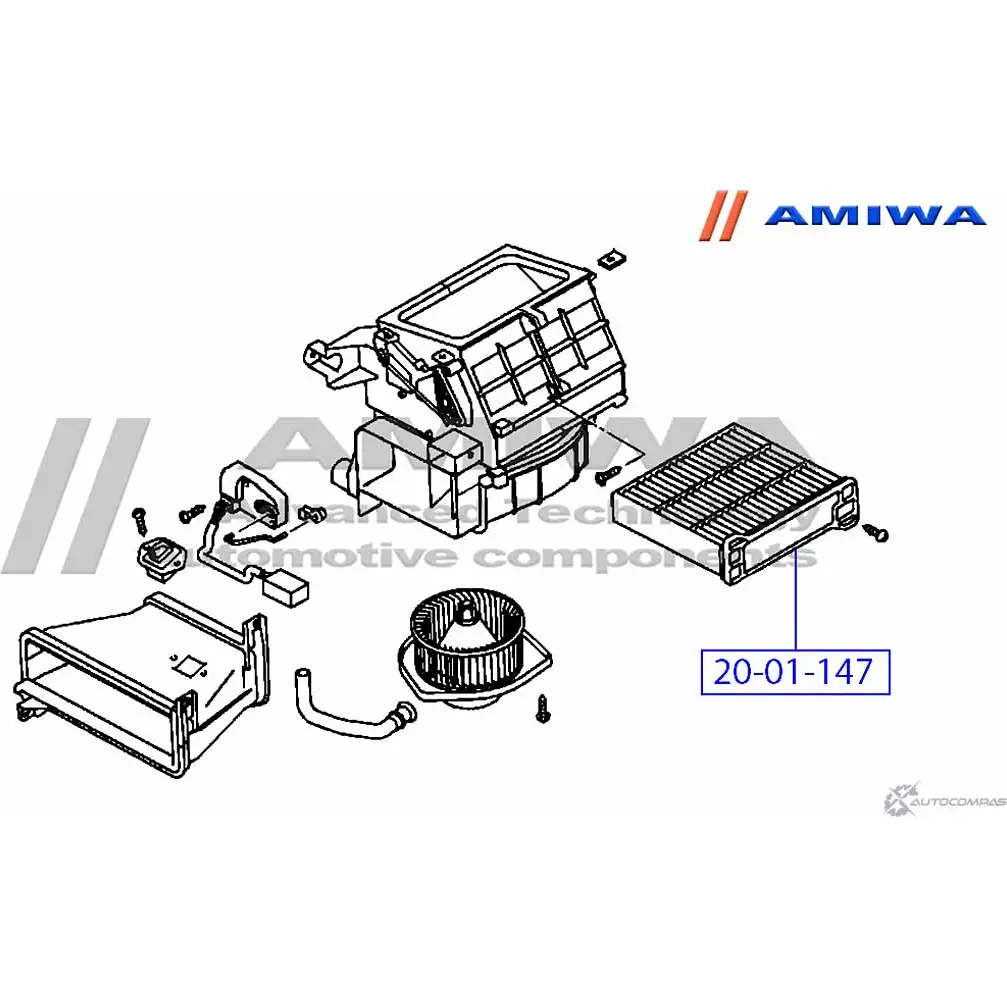Салонный фильтр microfix AMIWA 1422491478 20-01-147 SUVCMR Q8Q O3J9 изображение 1