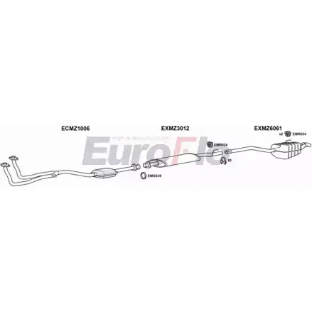Система выпуска ОГ EUROFLO R19FR MZC2020 2001A MQN MBT 4366275 изображение 0