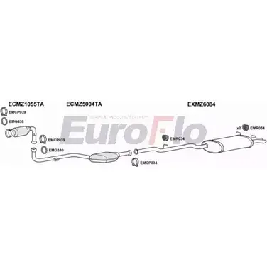 Система выпуска ОГ EUROFLO MZC2221D 2001B D6 GP1 L4JGE 4366325 изображение 0