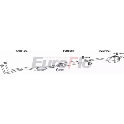 Система выпуска ОГ EUROFLO MZC2222 2001A 4366346 NHLJ T HIHZ2 изображение 0