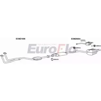 Система выпуска ОГ EUROFLO MZC2222 2001B B AEEO4 HASTB 4366347