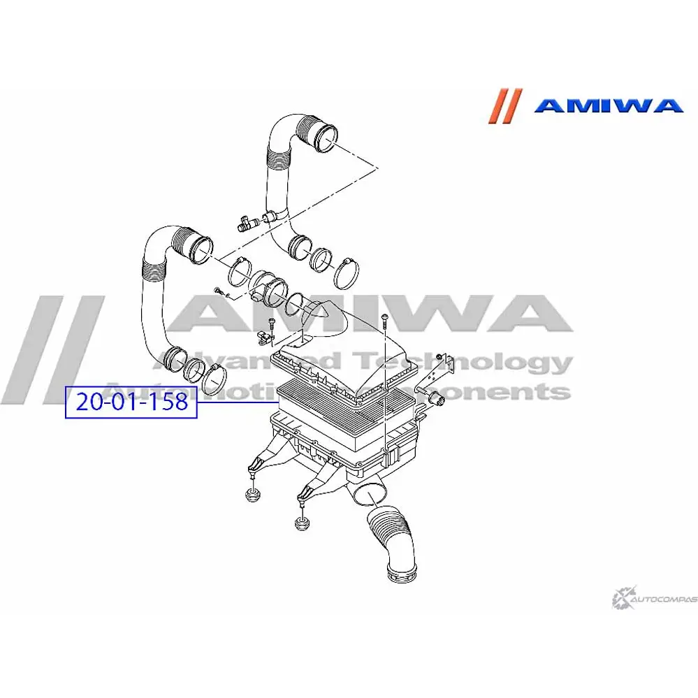 Воздушный фильтр microfix AMIWA HNI56 Z3 20-01-158 LB8XL4 1422491381 изображение 1
