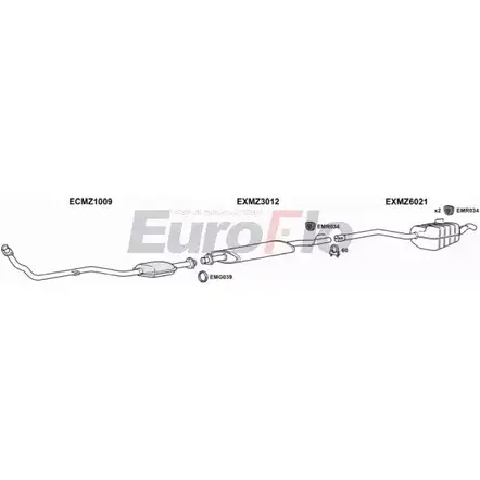 Система выпуска ОГ EUROFLO 65 V519 MZC2525D 2001 4366402 MEGFAR изображение 0