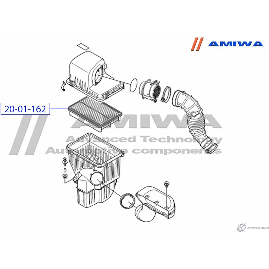 Воздушный фильтр microfix AMIWA 1422491396 PEI9G TCQNM 5 20-01-162 изображение 1