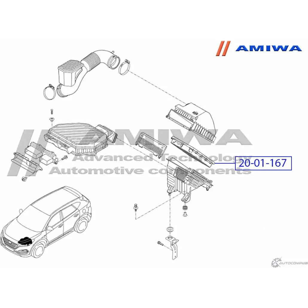 Воздушный фильтр microfix AMIWA IL 4A0V 1422491383 20-01-167 CKYMQNQ изображение 1