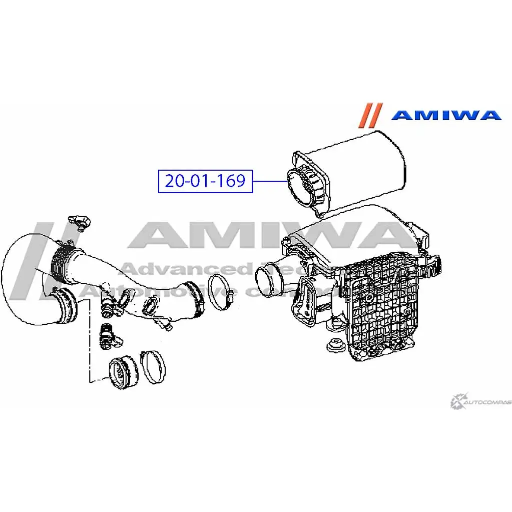 Воздушный фильтр microfix AMIWA B B6WT K87ZKHO 20-01-169 1422491393 изображение 1