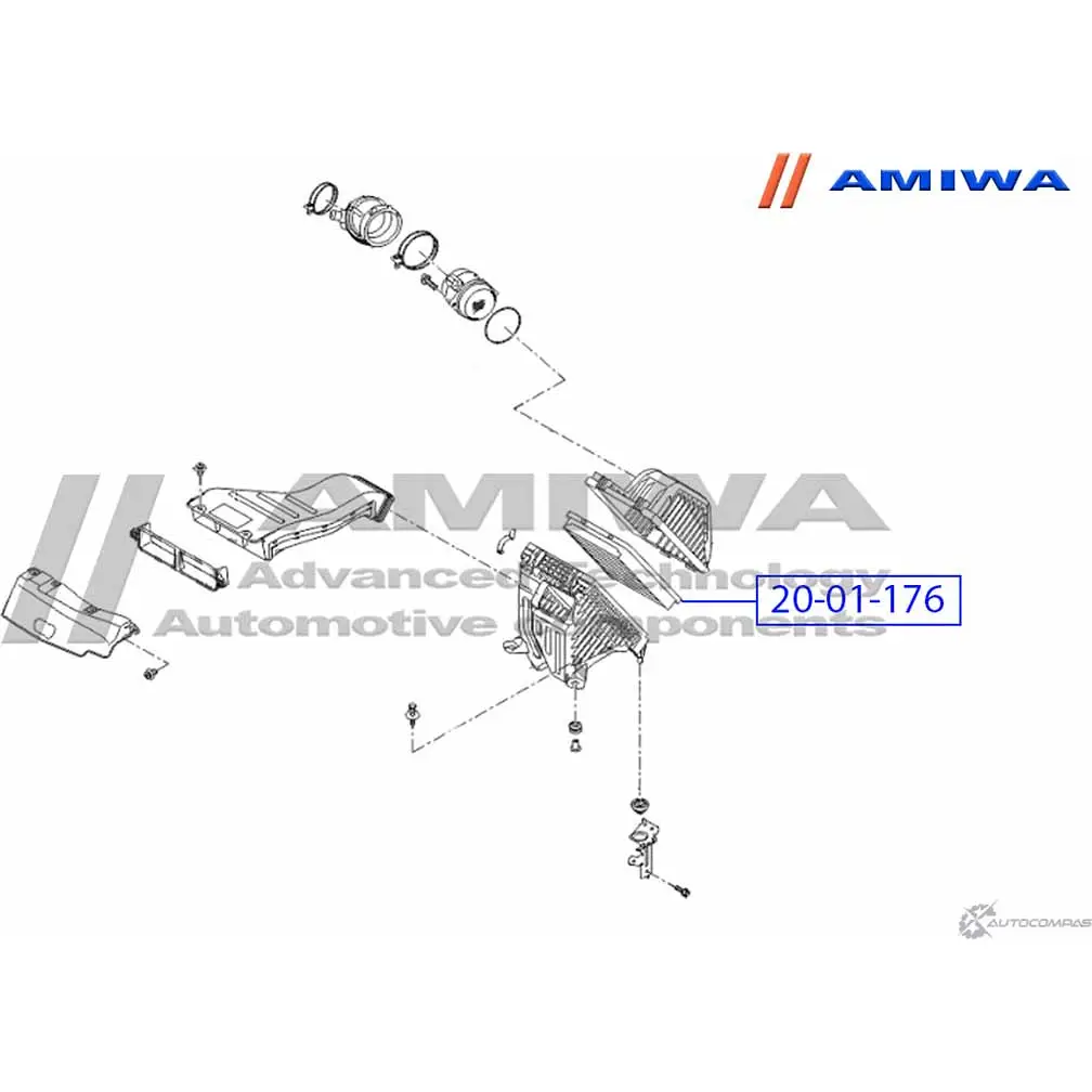 Воздушный фильтр microfix AMIWA CP5PC3 1422491399 20-01-176 Q2QG Z5 изображение 1