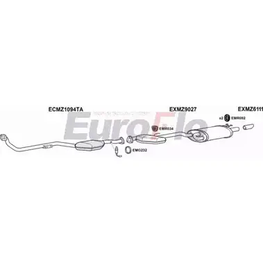 Система выпуска ОГ EUROFLO VRDX U MZSLK223 5005B 4366777 0ALOX