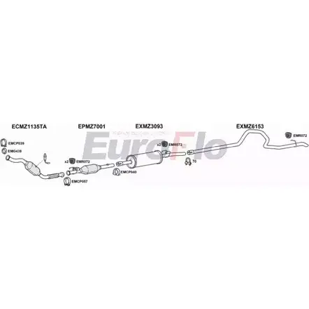 Система выпуска ОГ EUROFLO 9MHB 63L 4366792 MZSPR21D 7001C09 POVO36 изображение 0