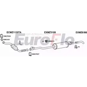 Система выпуска ОГ EUROFLO 4366796 CM4 QJX KJV3W MZSPR21D 7001D01 изображение 0