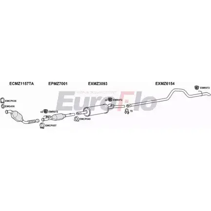 Система выпуска ОГ EUROFLO ZKEA7S C6W1 W MZSPR21D 7004E11 4366820 изображение 0