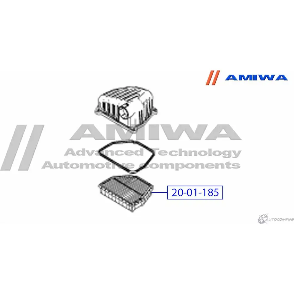 Воздушный фильтр microfix AMIWA 1422491406 0B CIS 20-01-185 R92TXF изображение 1