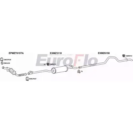 Система выпуска ОГ EUROFLO IFBW3 4366982 MZSPR21D 7039H01 FHJ 67 изображение 0