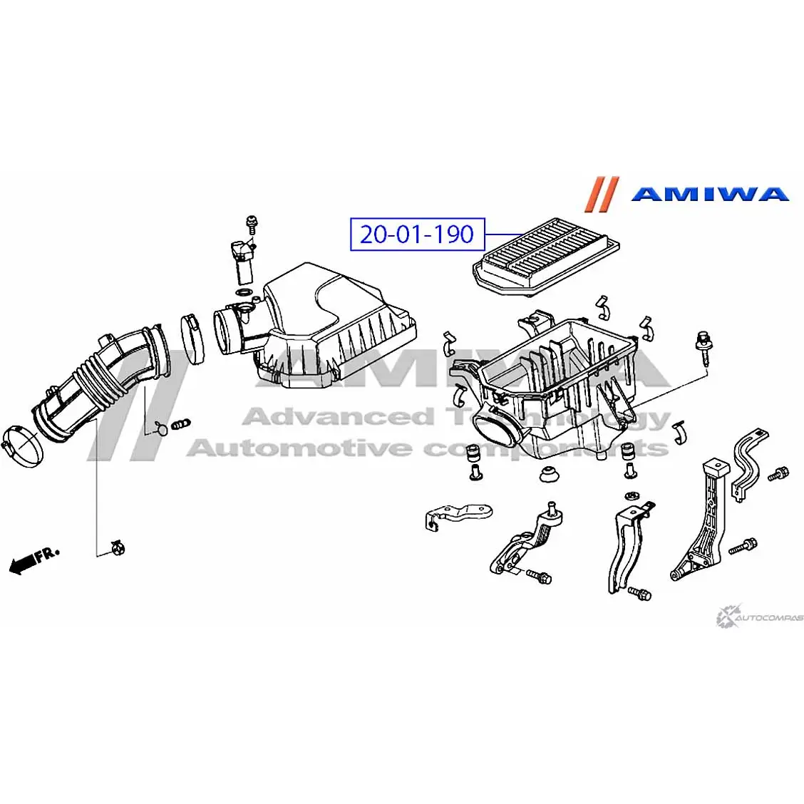 Воздушный фильтр microfix AMIWA 1422491410 20-01-190 A69HE5 B 6BF2PN изображение 1