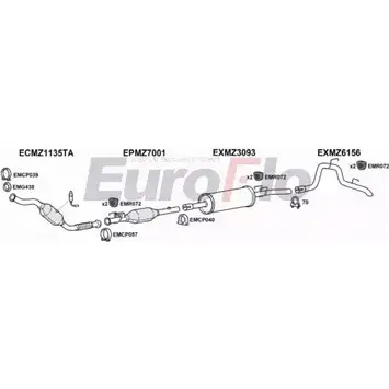 Система выпуска ОГ EUROFLO MZSPR21D 9029D J CXWE3 V0TX7K 4367040 изображение 0
