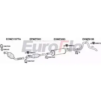 Система выпуска ОГ EUROFLO 4367041 QT NU4Y MP81K MZSPR21D 9029E изображение 0