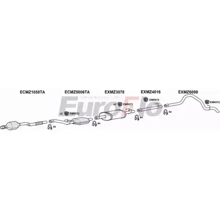 Система выпуска ОГ EUROFLO MZSPR22D 7011C21 4367135 Z24IDG 8TZ MOU изображение 0