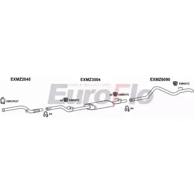 Система выпуска ОГ EUROFLO MZSPR22D 7018C03 OKKJ0 9V HSRH9C0 4367182 изображение 0