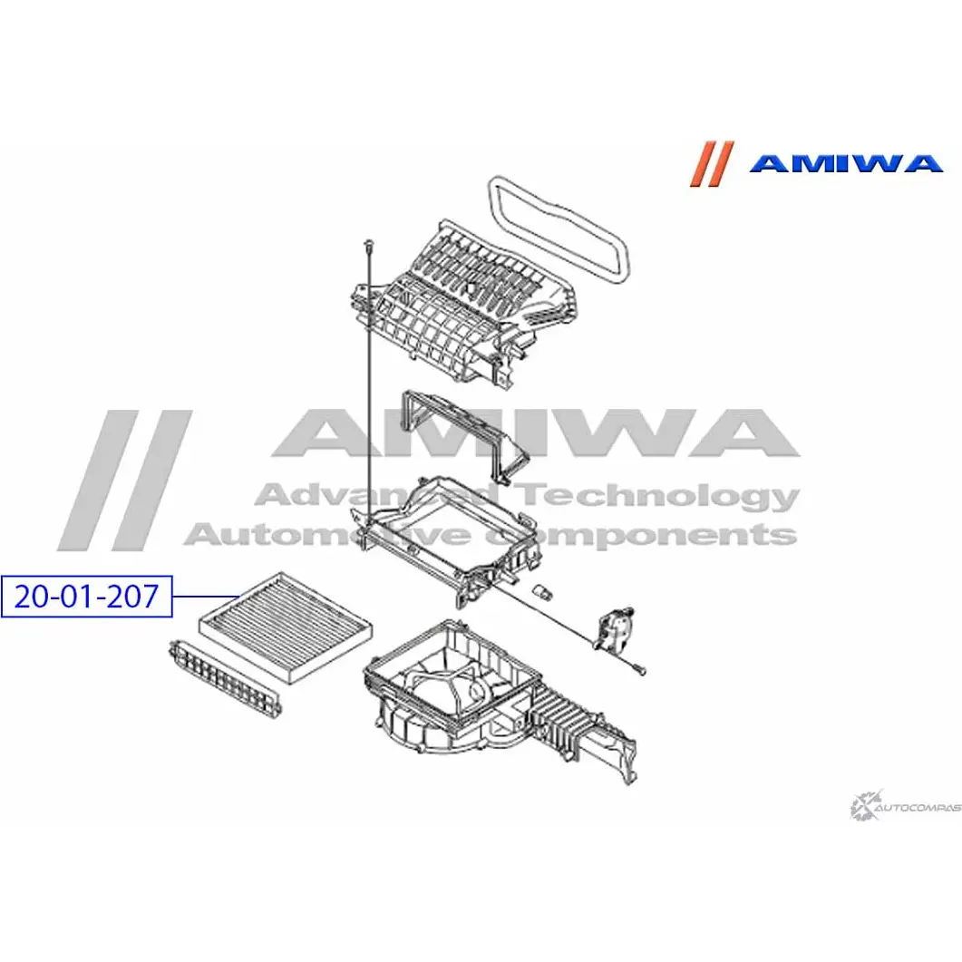 Воздушный фильтр microfix AMIWA 1422492025 8J38FY WA5N0 80 20-01-207 изображение 1