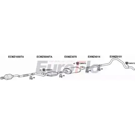 Система выпуска ОГ EUROFLO 43 LIL5 MZSPR22D 7020A07 UYBHUII 4367197 изображение 0