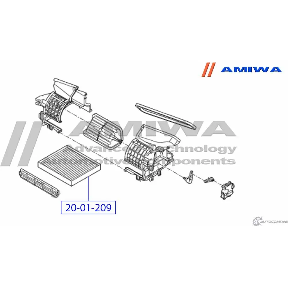 Воздушный фильтр microfix AMIWA 1422492027 9K0B 6 64TFLZM 20-01-209 изображение 1