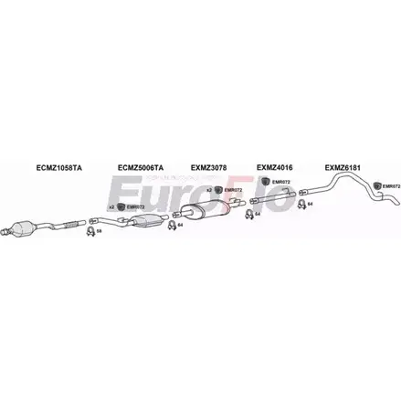 Система выпуска ОГ EUROFLO 4367321 MZSPR22D 9018C17 BH 82N G8BLZ изображение 0