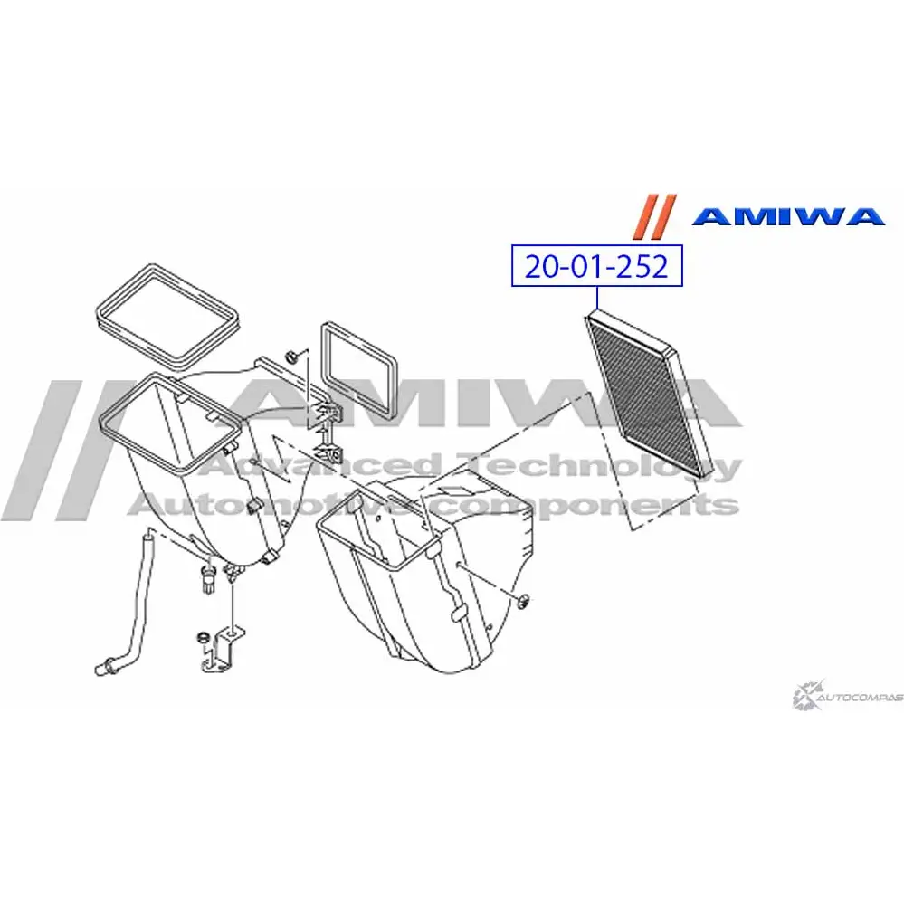 Салонный фильтр microfix AMIWA 1422491488 DX F8OC 75OGPQ 20-01-252 изображение 1