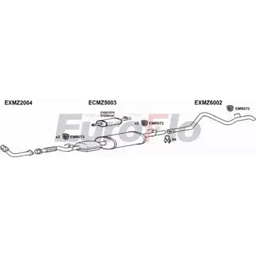 Система выпуска ОГ EUROFLO 4DTML MZSPR29D 7008D 4PV E8 4367410 изображение 0