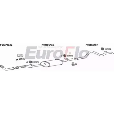 Система выпуска ОГ EUROFLO Y5WV2D MZSPR29D 7011C 21IPY VB 4367413 изображение 0