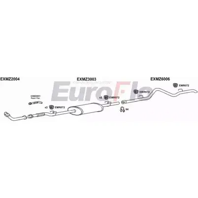 Система выпуска ОГ EUROFLO 72SFLY MTE7I W MZSPR29D 9011E 4367435 изображение 0