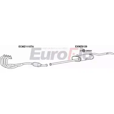 Система выпуска ОГ EUROFLO E99M6 T MZVAN16 6001 4367473 D035PS2 изображение 0