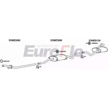 Система выпуска ОГ EUROFLO 4367538 6 ABPET JVJR2M9 MZVIT21D 6006D00 изображение 0