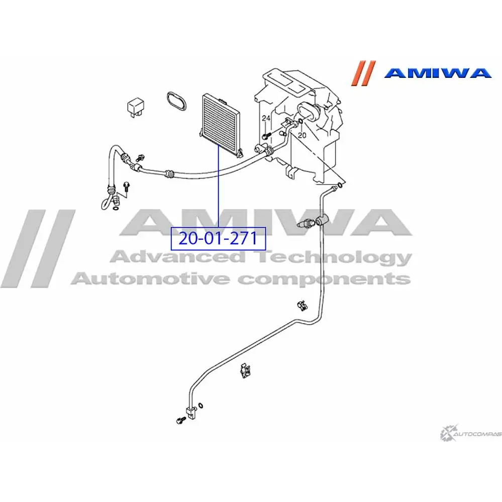 Салонный фильтр microfix AMIWA BN5T KQ1 1422491503 X9WX7Z 20-01-271 изображение 1