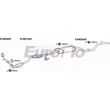 Система выпуска ОГ EUROFLO 71Y ELW2 9SSRRNY MZVIT22D 6001H 4367752 изображение 0