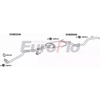 Система выпуска ОГ EUROFLO MZVIT22D 6003A VAN SZ 4367754 GZP20KZ изображение 0