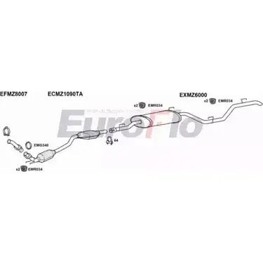 Система выпуска ОГ EUROFLO 4367789 VD873I MZVIT22D 7004J F A99NN изображение 0