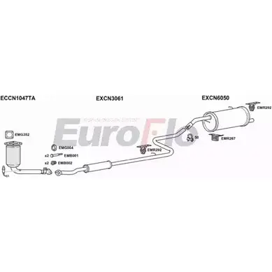 Система выпуска ОГ EUROFLO V2Y582Q 4367883 PG100716 6001A 2NXB 3I изображение 0