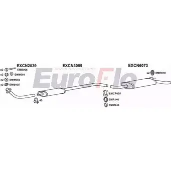 Система выпуска ОГ EUROFLO ZNQ1Y 4367888 E YBPQG PG10409 1001B изображение 0