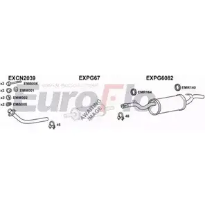 Система выпуска ОГ EUROFLO 4367898 PG10414 1001B 9 APAG0Z G6YADC
