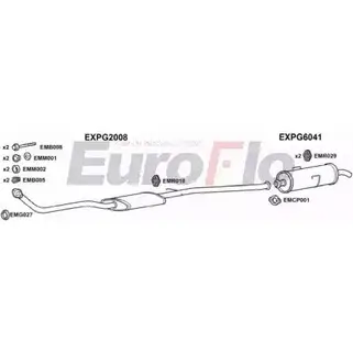 Система выпуска ОГ EUROFLO PG20516 5001C E AW5IWU 1YOS3 4367967 изображение 0