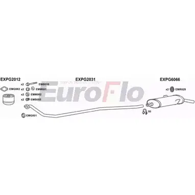 Система выпуска ОГ EUROFLO 42AQJAZ ROT1 U PG20518D 1001A 4367968 изображение 0