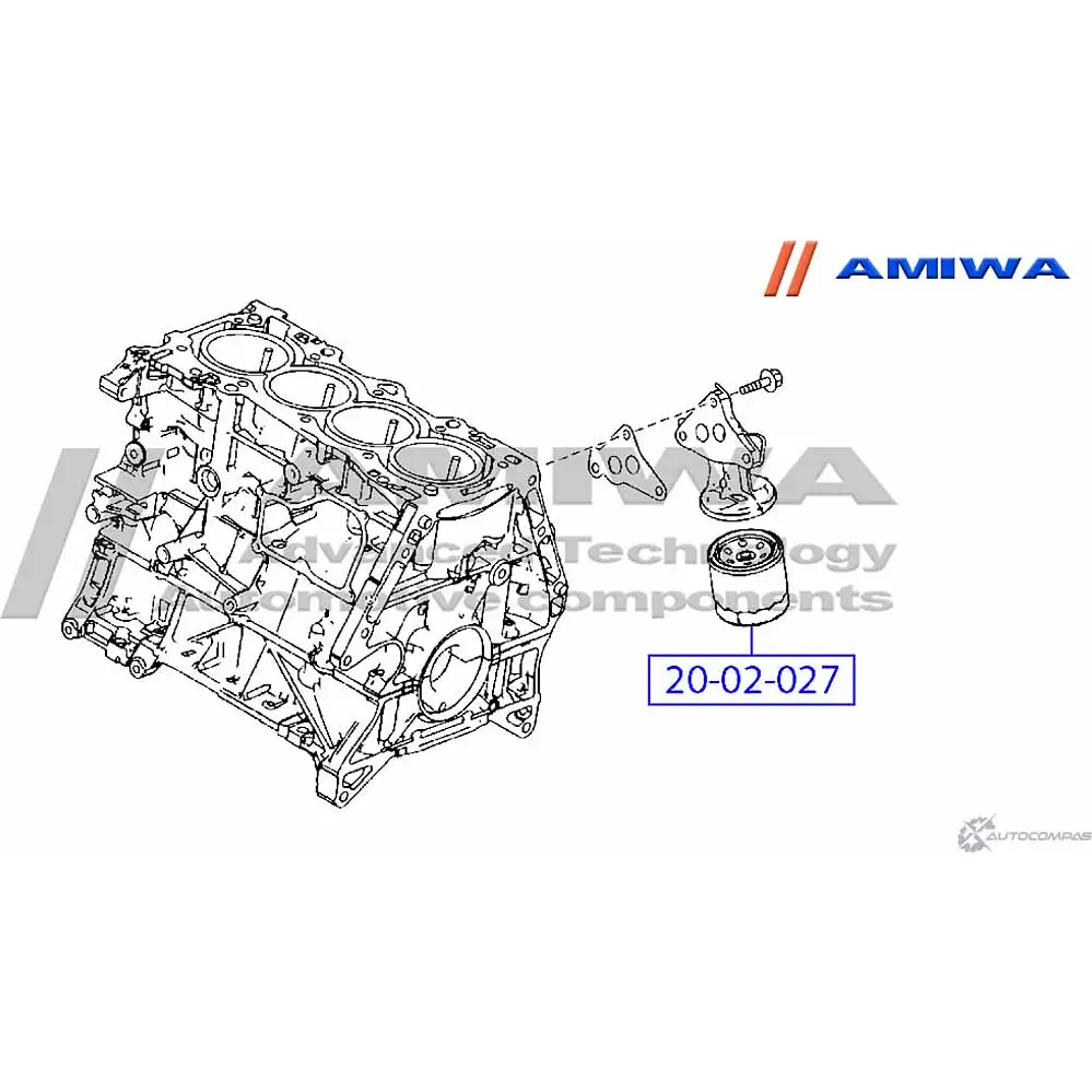 Масляный фильтр microfix AMIWA ET295 20-02-027 MJ AKMK 1422491420 изображение 1