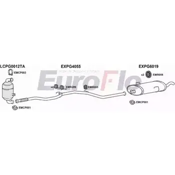 Система выпуска ОГ EUROFLO 5 CWI8F PG206+14D 0104LHD 4367989 17P2D изображение 0