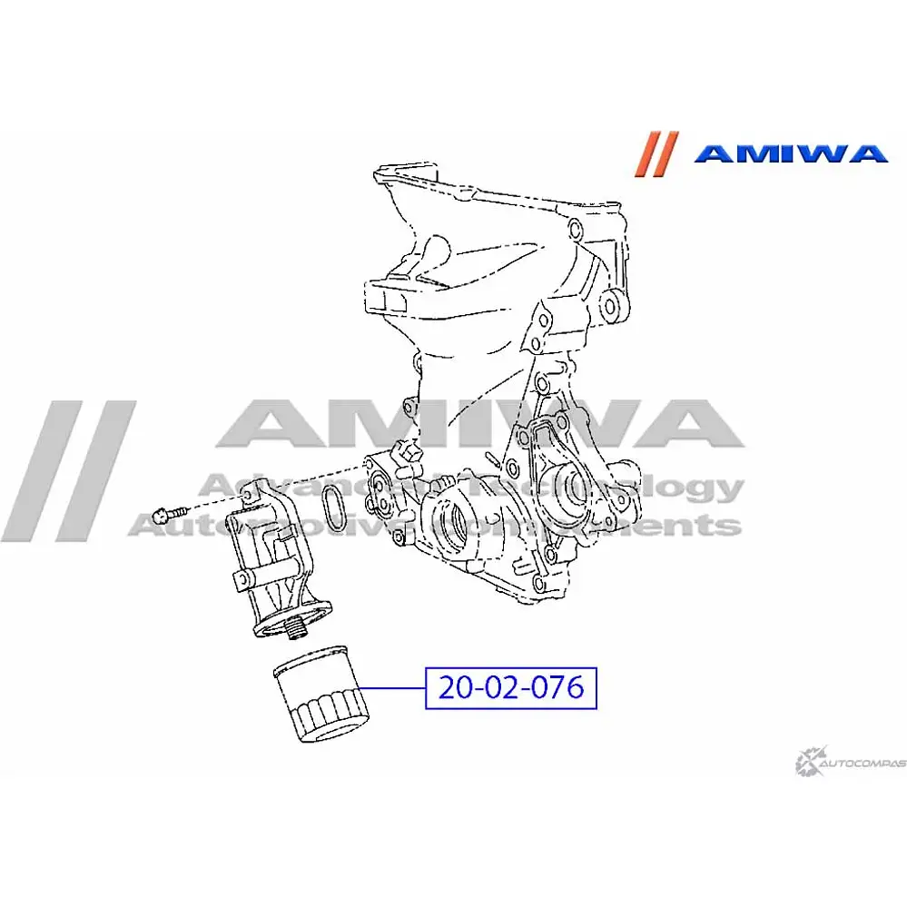 Масляный фильтр microfix AMIWA L8DRB8 L 1422491434 20-02-076 T93ILGM изображение 1