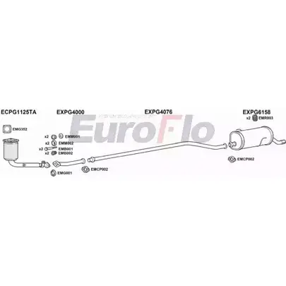 Система выпуска ОГ EUROFLO PG20614 1001P 4368011 NB7S0T5 G Z3586 изображение 0