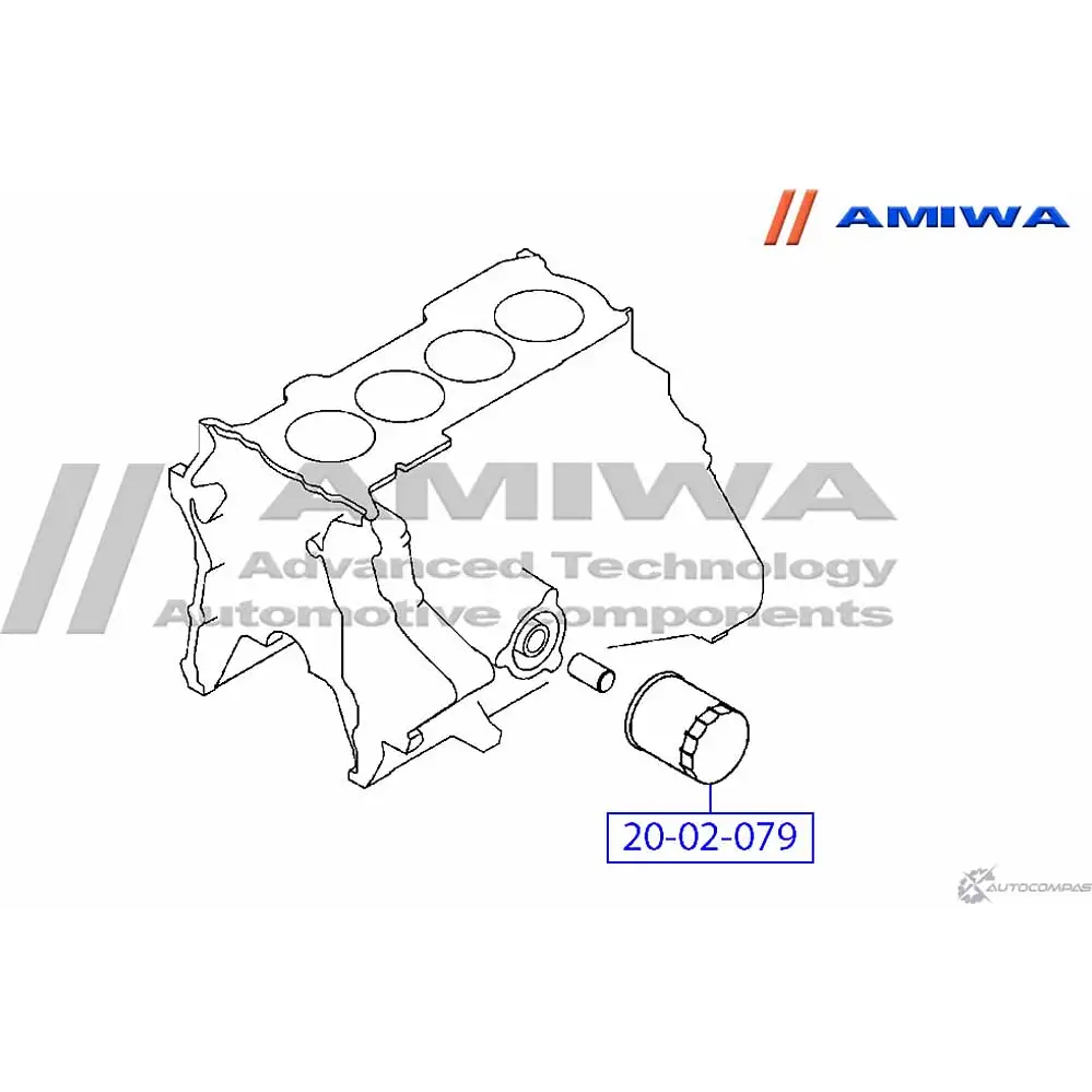 Масляный фильтр microfix AMIWA 20-02-079 J63BWDE FQC RT 1422491437 изображение 1
