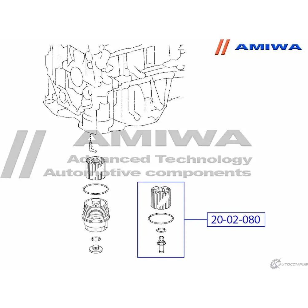 Масляный фильтр microfix AMIWA 20-02-080 1422491436 DYOEWZF TAY 31S изображение 1